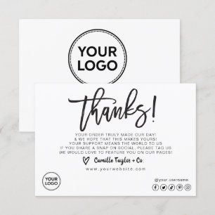 Tarjeta de agradecimiento profesional / Inserción