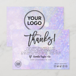 Tarjeta de agradecimiento profesional / Inserción 