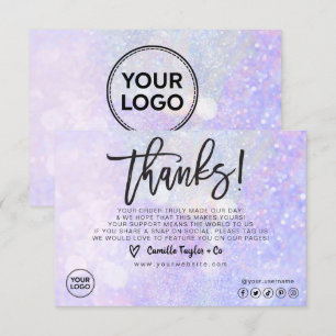 Tarjeta de agradecimiento profesional / Inserción