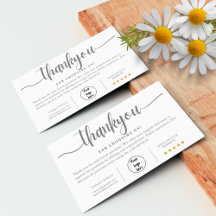 Tarjeta de agradecimiento profesional personalizad