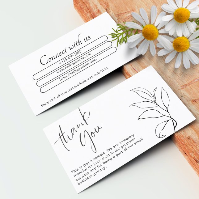 Tarjeta de agradecimiento profesional personalizad (Personalized Business Thank You Card)