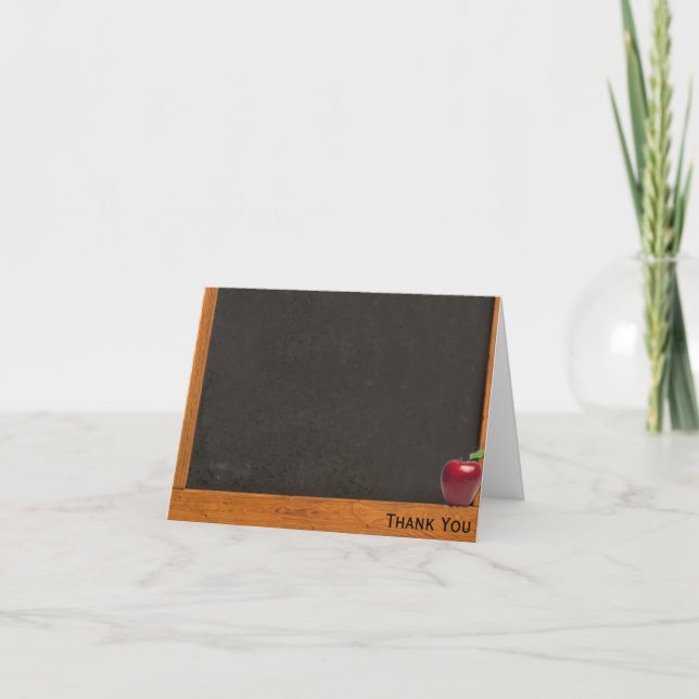 Tarjeta De Agradecimiento Profesor Chalkboard (Anverso)