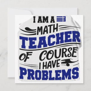 Tarjeta De Agradecimiento Profesor de matemáticas Jest 