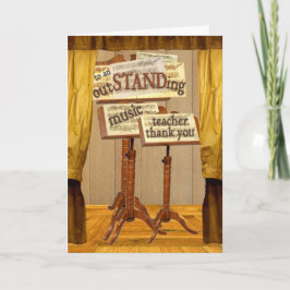 Tarjeta De Agradecimiento profesor de música outSTANDing