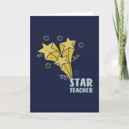 Tarjeta De Agradecimiento Profesor estrella