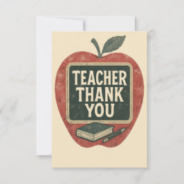 Tarjeta De Agradecimiento Profesora de Grunge Industrial - Aula Vintage