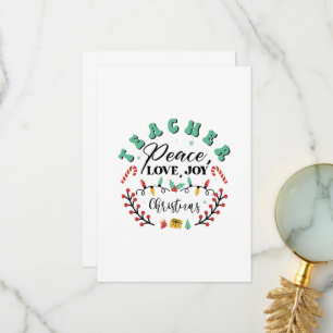 Tarjeta De Agradecimiento Profesora Paz Amar a Navidades de Alegría