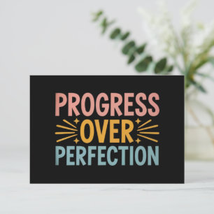 Tarjeta De Agradecimiento Progreso del Profesor sobre la Perfección Regreso 