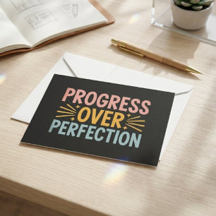 Tarjeta De Agradecimiento Progreso del Profesor sobre la Perfección Regreso