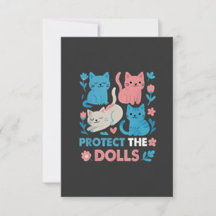 Tarjeta De Agradecimiento Proteger a los niños Igualdad Trans Gatos LGBT