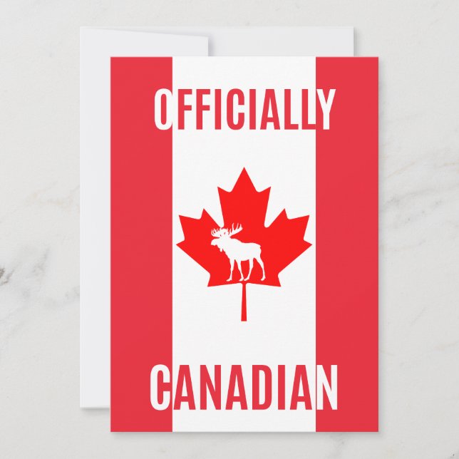 Tarjeta De Agradecimiento Proud New Canadian Citizen Card – Patriotic Gift (Anverso)