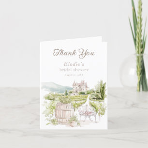 Tarjeta De Agradecimiento Provenza Elegante Chateau