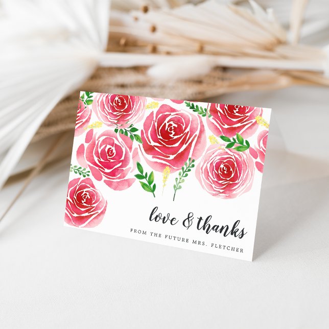 Tarjeta De Agradecimiento Provenza Rosa Gracias (Subido por el creador)