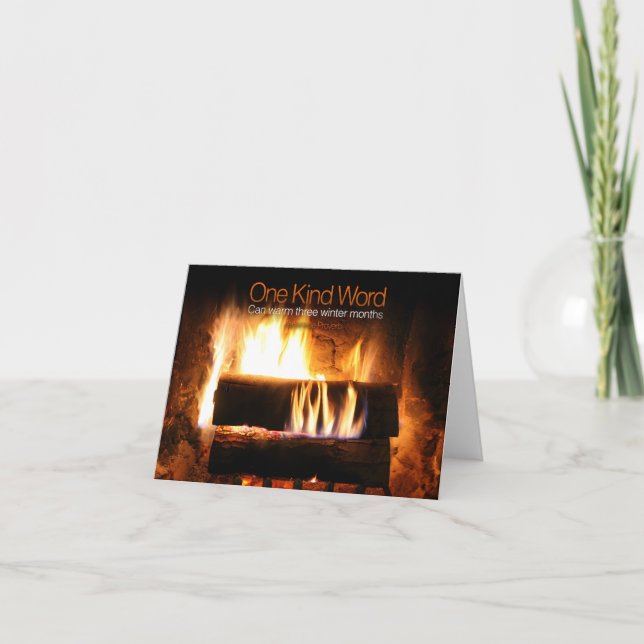 Tarjeta De Agradecimiento Proverbio Inspirador japonés "bondad" (Anverso)