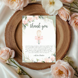 Tarjeta De Agradecimiento Próximamente será llevada lejos Rosa Floral Desped