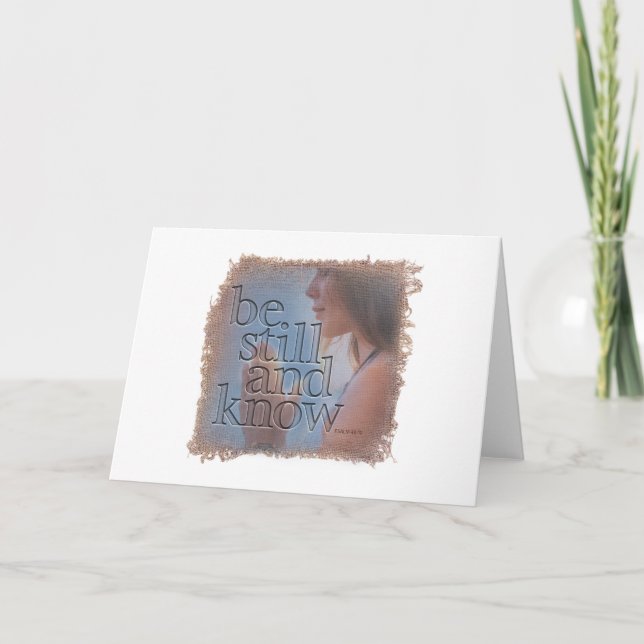 Tarjeta De Agradecimiento PSALM 46:10 - Greeting Card (Anverso)