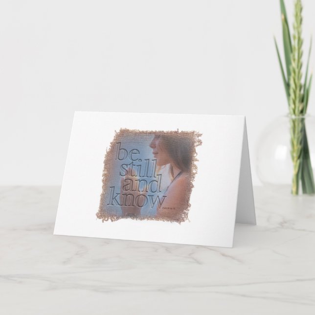 Tarjeta De Agradecimiento PSALM 46:10 - Greeting Card (Anverso)