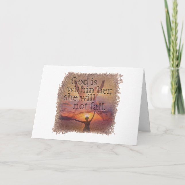 Tarjeta De Agradecimiento PSALM 46:5 - Greeting Card (Anverso)
