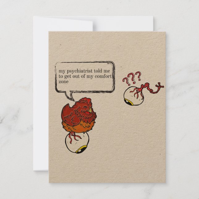 Tarjeta De Agradecimiento Psiquiatra Zombie Funny (Anverso)