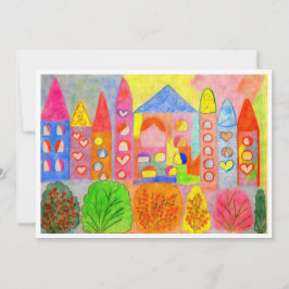 Tarjeta De Agradecimiento Pueblo de Cuento de Hadas Caprichoso