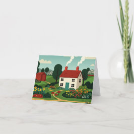 Tarjeta De Agradecimiento Pueblo rural