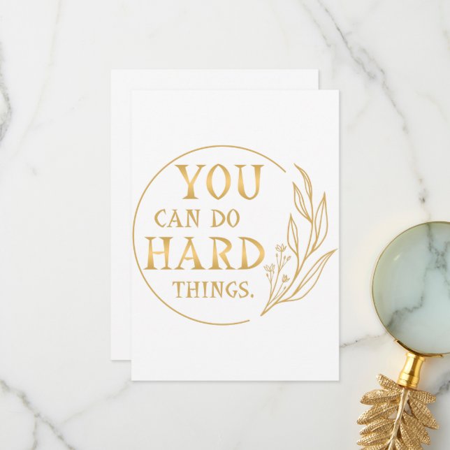 Tarjeta De Agradecimiento Puedes hacer cosas difíciles (Anverso/Reverso In Situ)