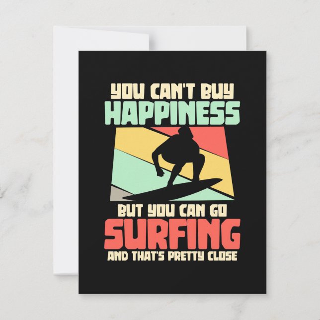 Tarjeta De Agradecimiento Puedes Ir A Surfing (Anverso)