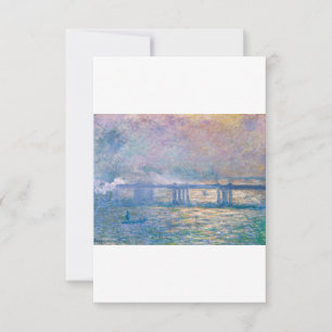 Tarjeta De Agradecimiento Puente de Charing Cross de Claude Monet