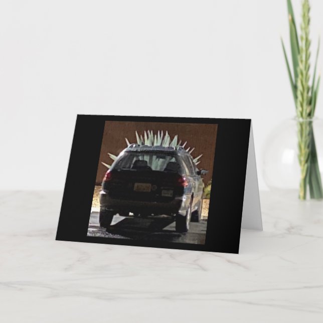 Tarjeta De Agradecimiento Puercoespín Coche 🚙  (Anverso)