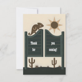 Tarjeta De Agradecimiento Puertas de Salón Camaleón