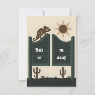 Tarjeta De Agradecimiento Puertas de Salón Camaleón