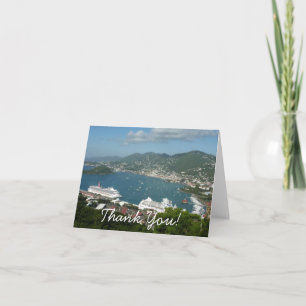 Tarjeta De Agradecimiento Puerto en St. Thomas Islas Vírgenes de los Estados