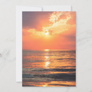 Tarjeta De Agradecimiento puesta de sol sobre el agua