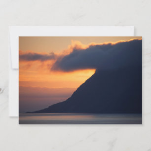 Tarjeta De Agradecimiento Puesta De Sol Sobre La Costa De Alesund