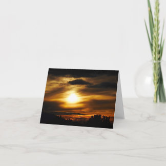 Tarjeta De Agradecimiento Puesta de sol sobre Santa Fe