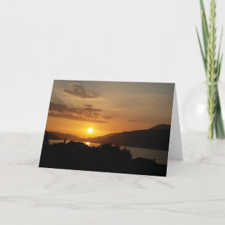 Tarjeta De Agradecimiento Puesta del sol hermosa
