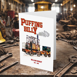 Tarjeta De Agradecimiento Puffing Billy Steam Train English Locomotive