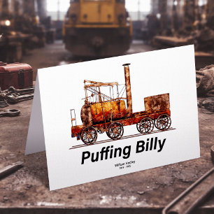 Tarjeta De Agradecimiento Puffing Billy Steam Train English Locomotive