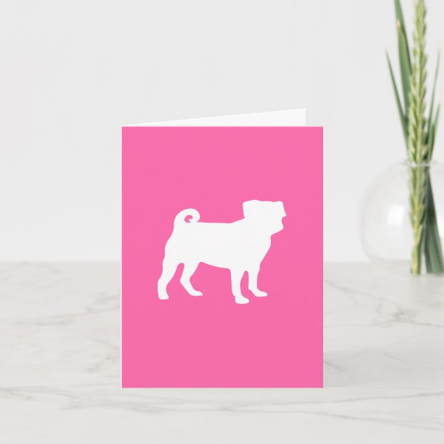 Tarjeta De Agradecimiento Pug Dog Baby Shower Pappy Chica (Anverso)