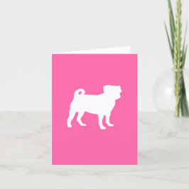 Tarjeta De Agradecimiento Pug Dog Baby Shower Pappy Chica