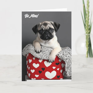 Tarjeta De Agradecimiento Pug Puppy Valentcard Card