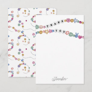 Tarjeta De Agradecimiento Pulsera de la Amistad Joyas para Niñas Personaliza