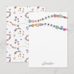 Tarjeta De Agradecimiento Pulsera de la Amistad Joyas para Niñas Personaliza