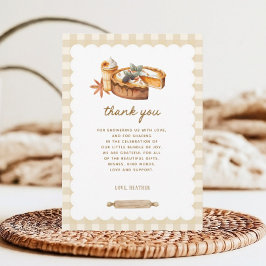 Tarjeta De Agradecimiento Pumpkin Little Cutie Pie Baby Shower