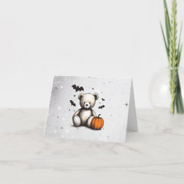 Tarjeta De Agradecimiento Pumpkin Teddy Baby Shower