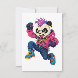 Tarjeta De Agradecimiento Punk Panda Power