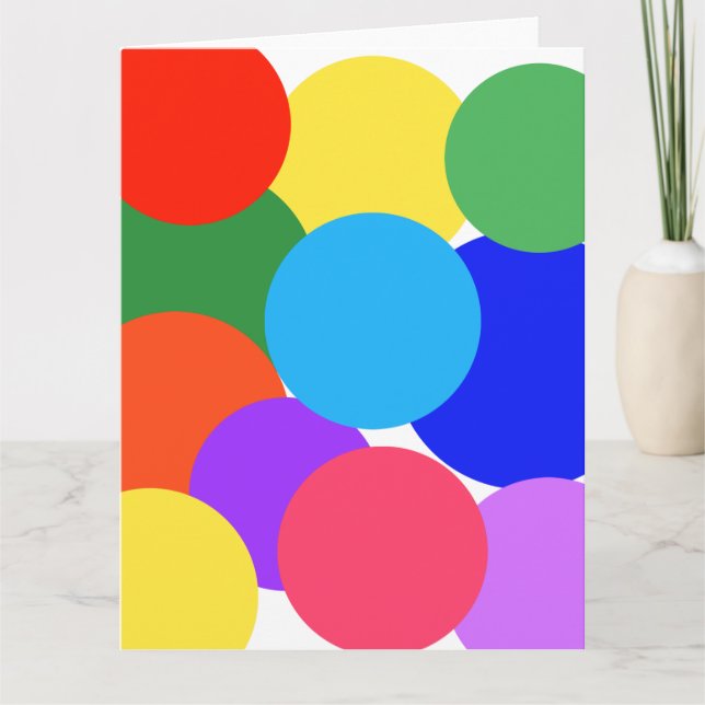 Tarjeta De Agradecimiento Punto de polka arcoiris Notecard (Anverso)