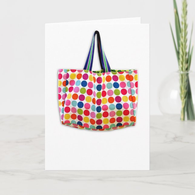 Tarjeta De Agradecimiento Puntos de la diversión del bolso del diseñador (Anverso)