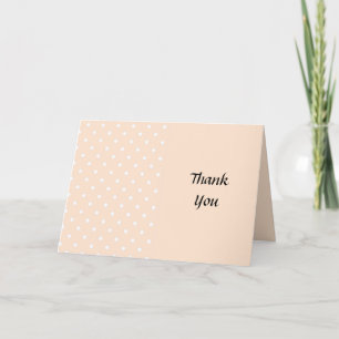 Tarjeta De Agradecimiento Puntos de Polka de Bisque Ligero