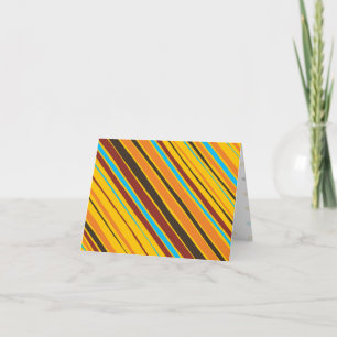 Tarjeta De Agradecimiento Puntos 'n' Rayas Blank Notecard